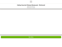 Tablet Screenshot of cathaygourmetchinese.com